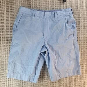 J.Crew Shorts Mens 30 Light Blue Chino‎ Flat Front Cotton Casual Summer Bermuda